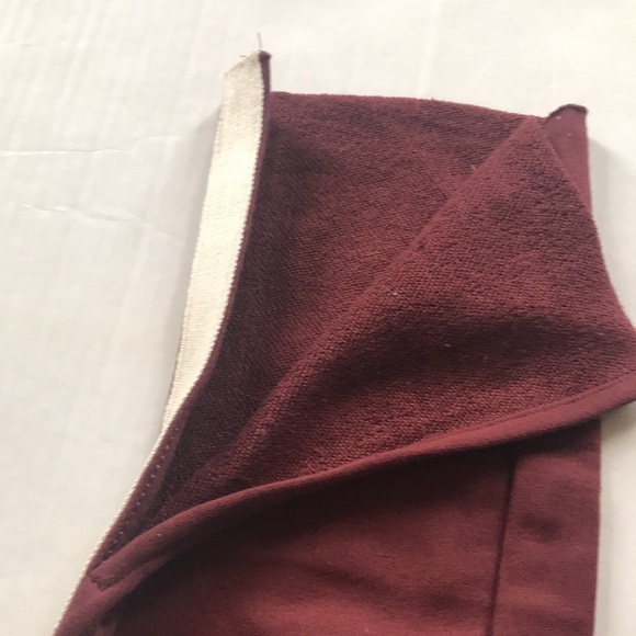 NWT Dance & Marvel side slit burgundy sweatpants - Picture 9 of 11